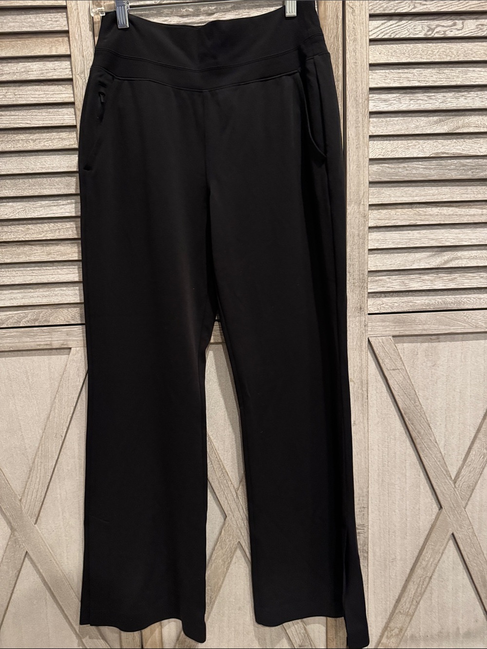 Athleta Black Womens Stretch Wide Legs Pants Size Small pre owned